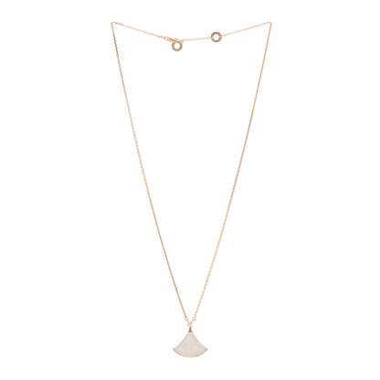 Bulgari 18K Rose Gold Diamond Mother of Pearl Divas' Dream Pendant Necklace 3 of 4