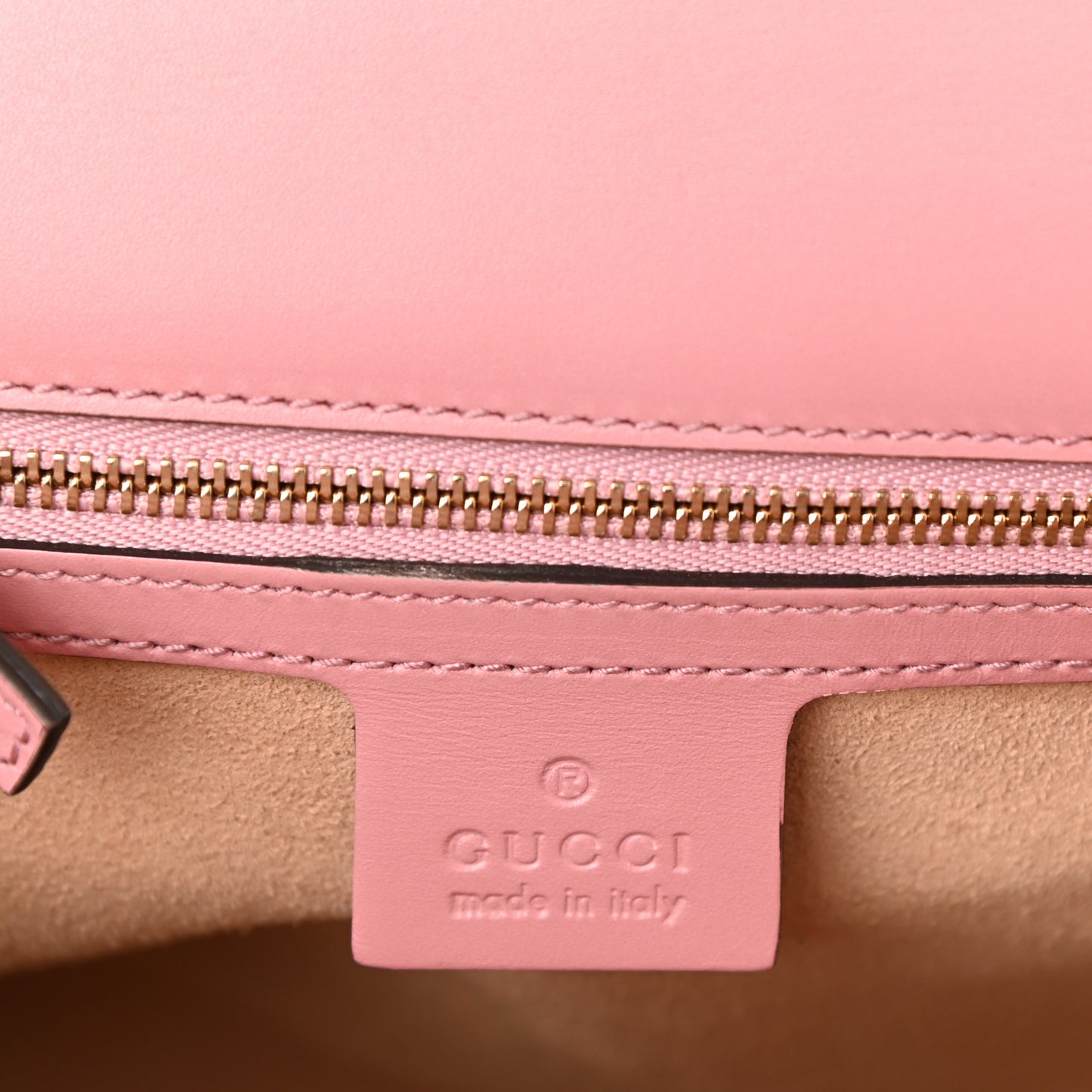 Guccissima Signature Medium Padlock Shoulder Bag Rose Baby Candy