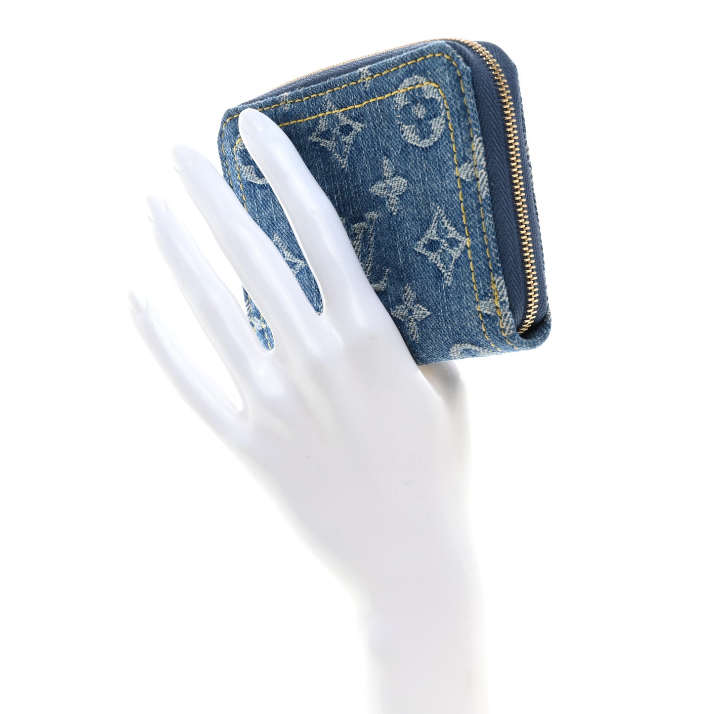 Denim Monogram Zippy Coin Purse Blue