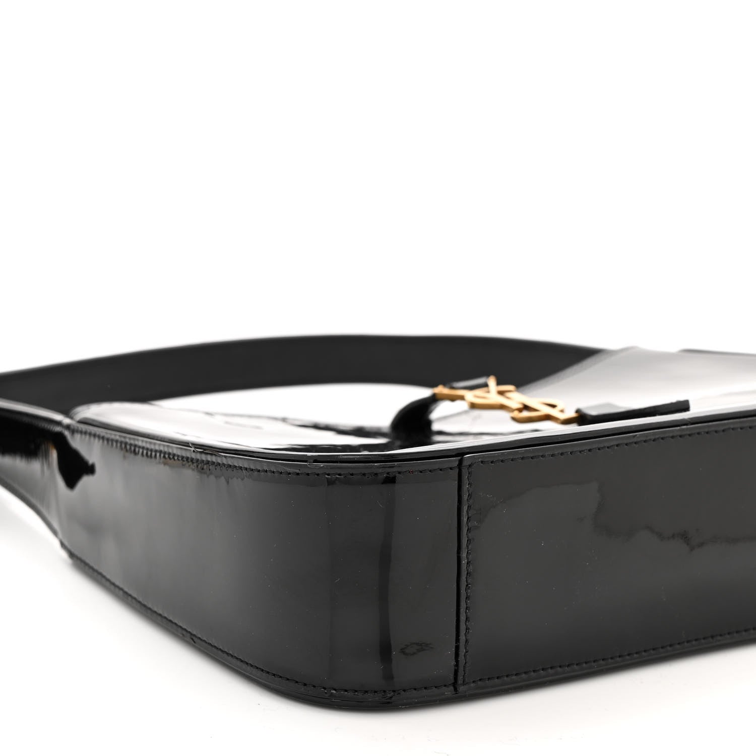 Saint Laurent Patent Le 5 A 7 Hobo Black 9 of 11