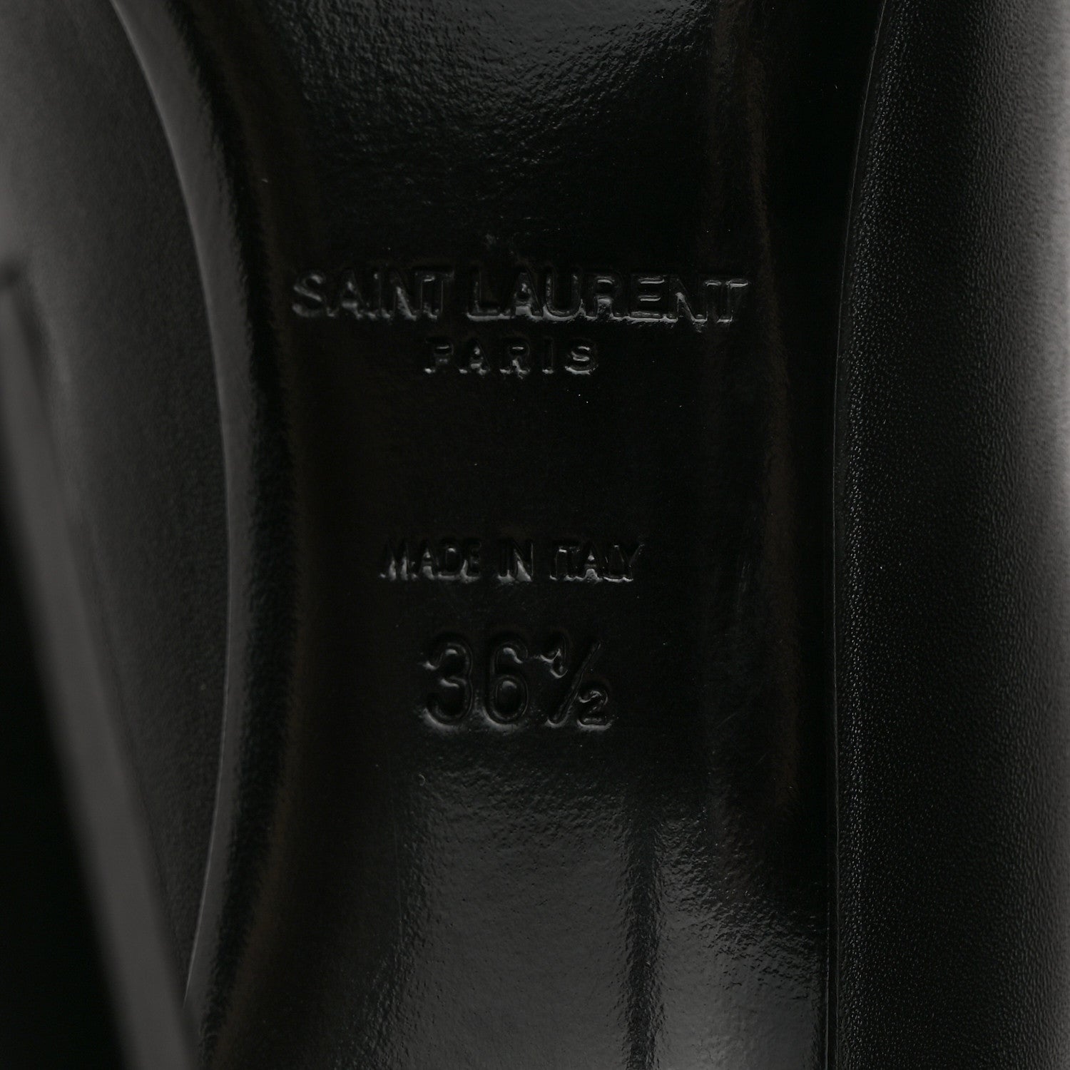 Saint Laurent Calfskin Bi-Color Cap Toe 105 Pumps 36.5 Black Porcellana 8 of 9