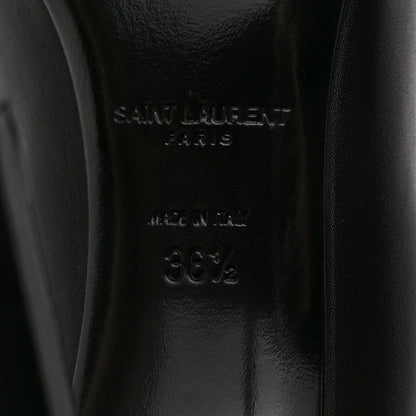 Saint Laurent Calfskin Bi-Color Cap Toe 105 Pumps 36.5 Black Porcellana 8 of 9