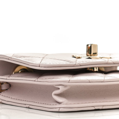 Chanel Lambskin Quilted Trendy CC Card Holder On Chain Light Purple 10 of 11