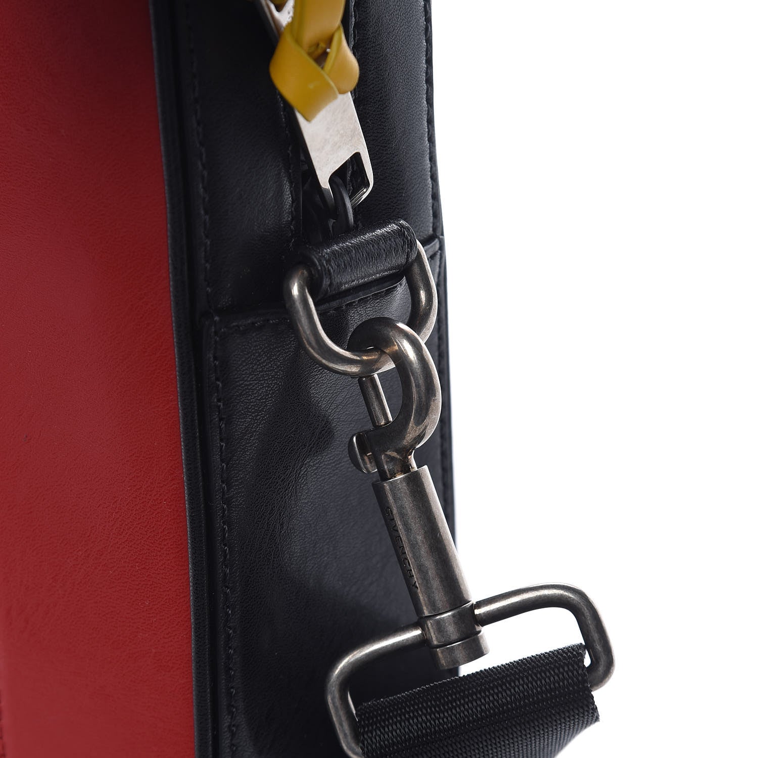 Givenchy Calfskin MC3 Crossbody Bag Black Red White 7 of 9