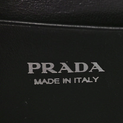 Prada Satin Crystal Metal Triangle Logo Card Holder With Strap Cristal 6 of 9