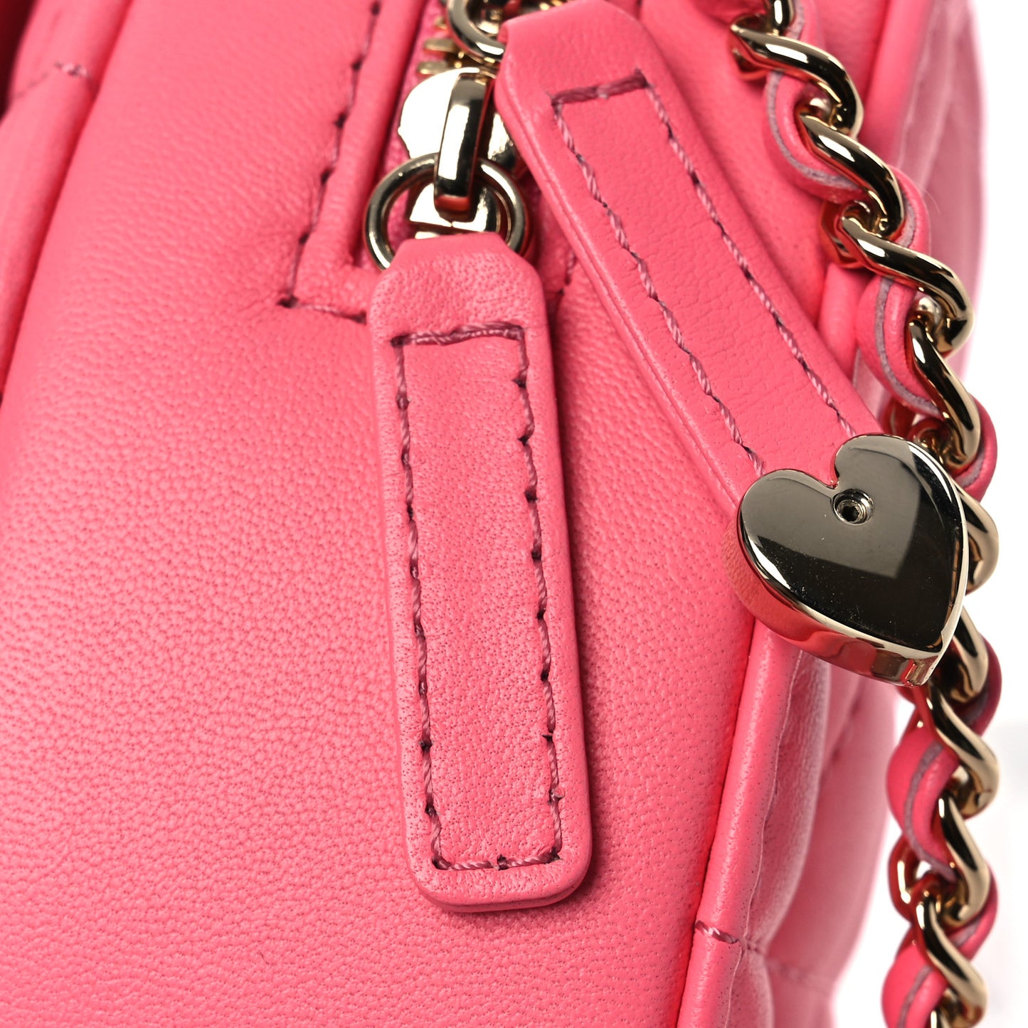 Lambskin Quilted CC In Love Heart Bag Pink
