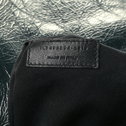 Saint Laurent Crinkled Calfskin Matelasse Monogram Baby Niki Chain Satchel Dark Green 8 of 11