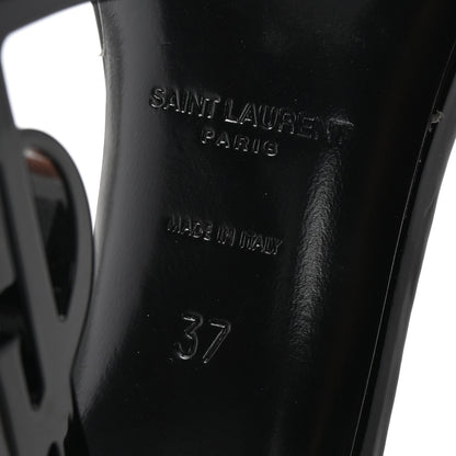 Saint Laurent Patent Calfskin Opyum 110 Sandals 37 Black 7 of 10