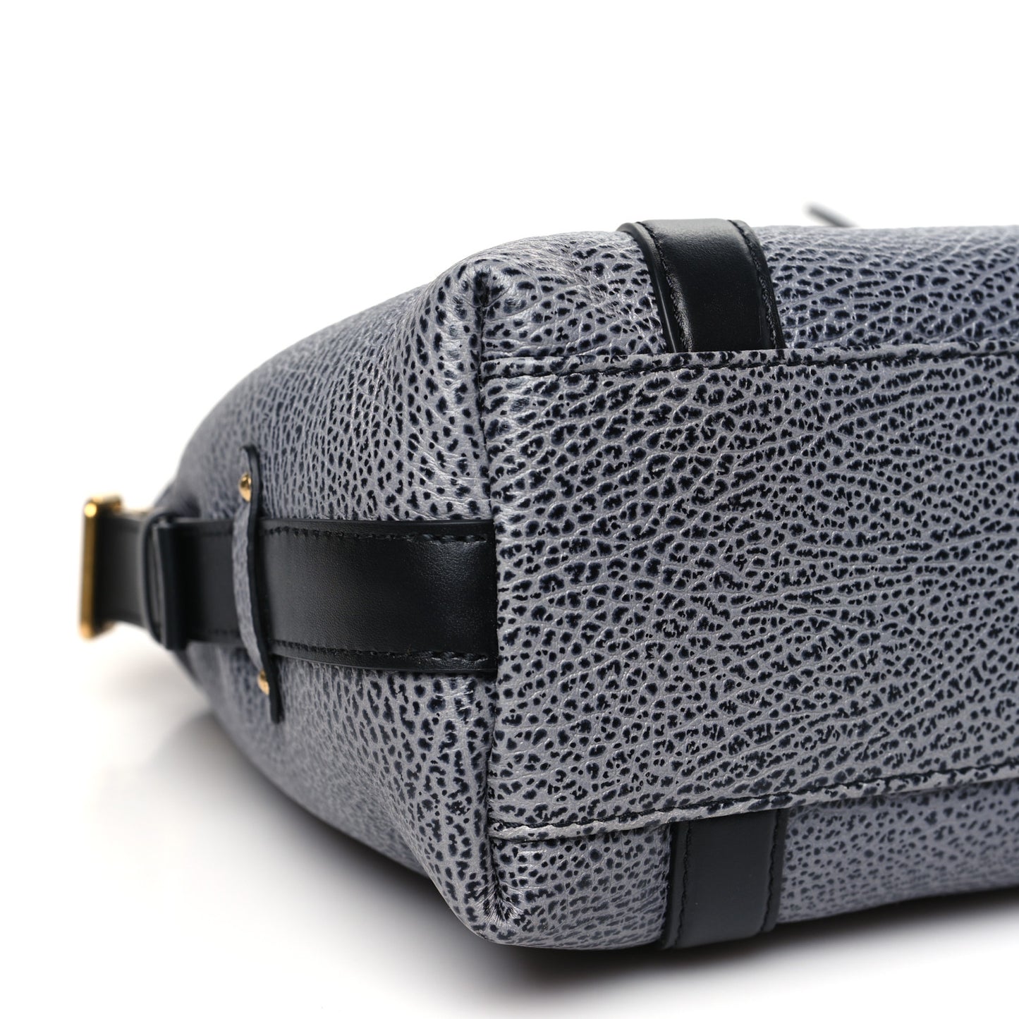 Lambskin Pixel Effect Biker MM Dark Denim