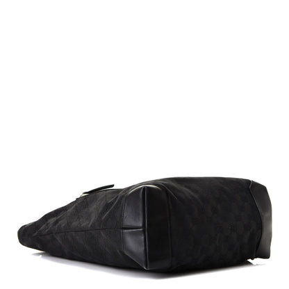 Gucci Nylon Calfskin Monogram Tall Tote Black 3 of 9