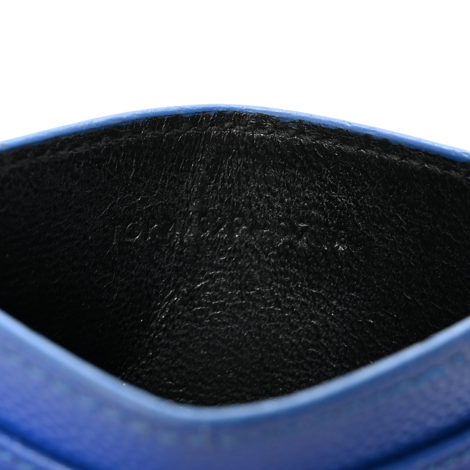 Saint Laurent Grain De Poudre Matelasse Chevron Credit Monogram Card Case Blue Majorelle 7 of 7