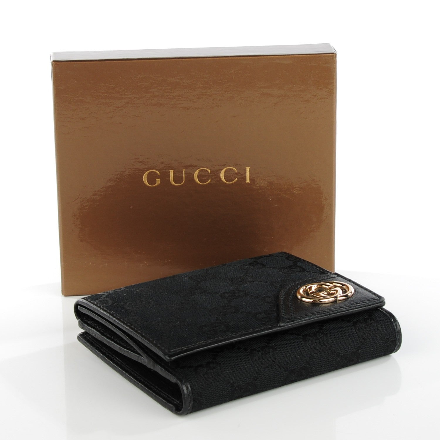 Gucci Monogram New Britt French Wallet Black 4 of 7