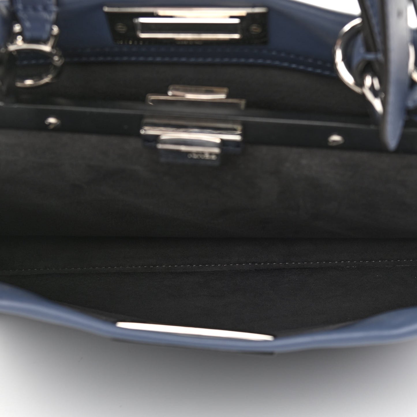 Calfskin Medium Peekaboo Iconic Satchel Blue