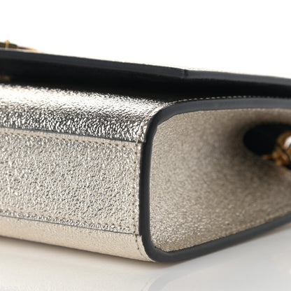 Saint Laurent Metallic Calfskin Small Classic Monogram Kate Satchel Gold 8 of 10