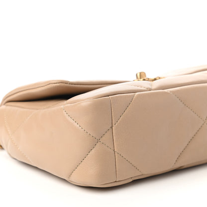 Chanel Lambskin Quilted Medium Chanel 19 Flap Dark Beige 6 of 10