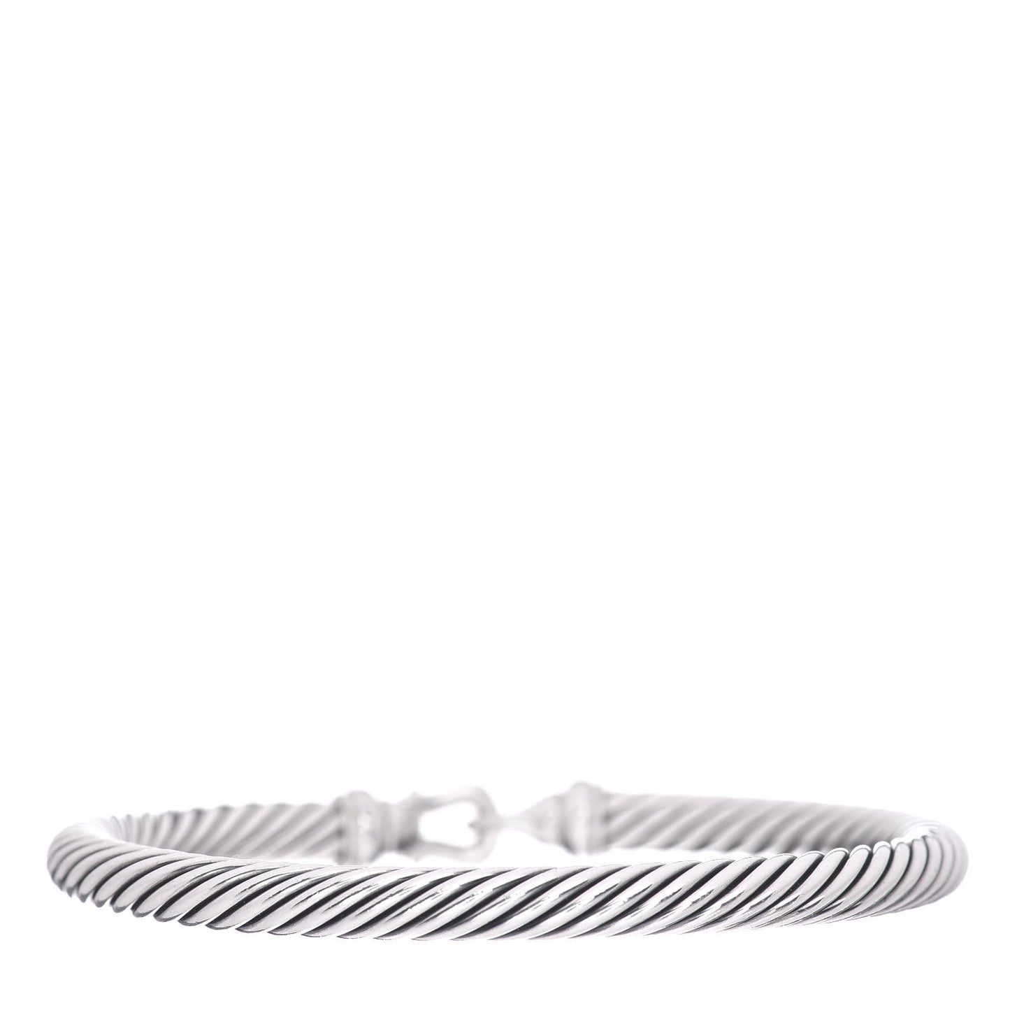 Sterling Silver Diamond 5mm Cable Buckle Bracelet