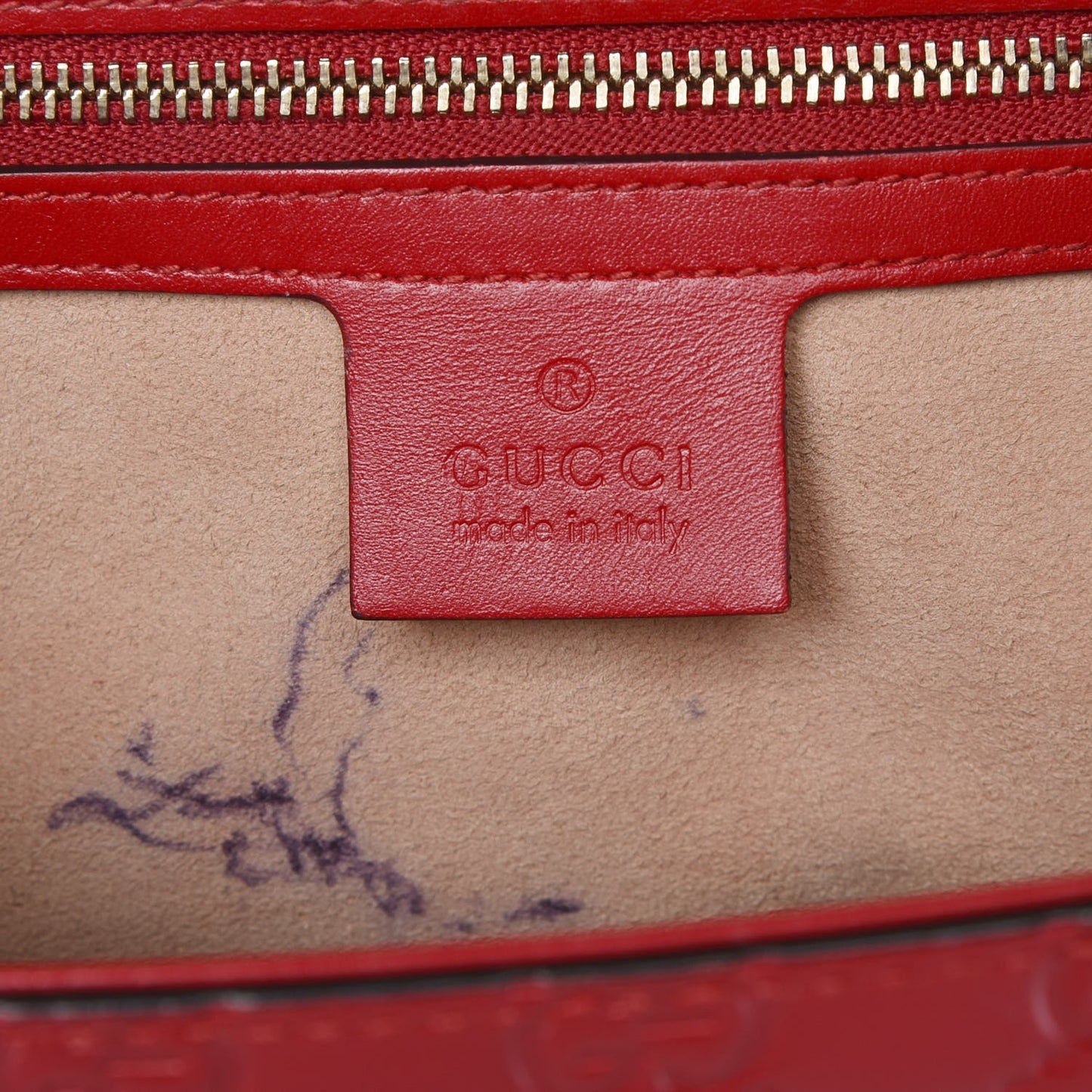 Guccissima Medium Padlock Shoulder Bag Hibiscus Red