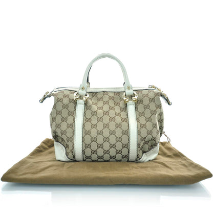 Gucci Monogram Horsebit Nail Boston White 12 of 12
