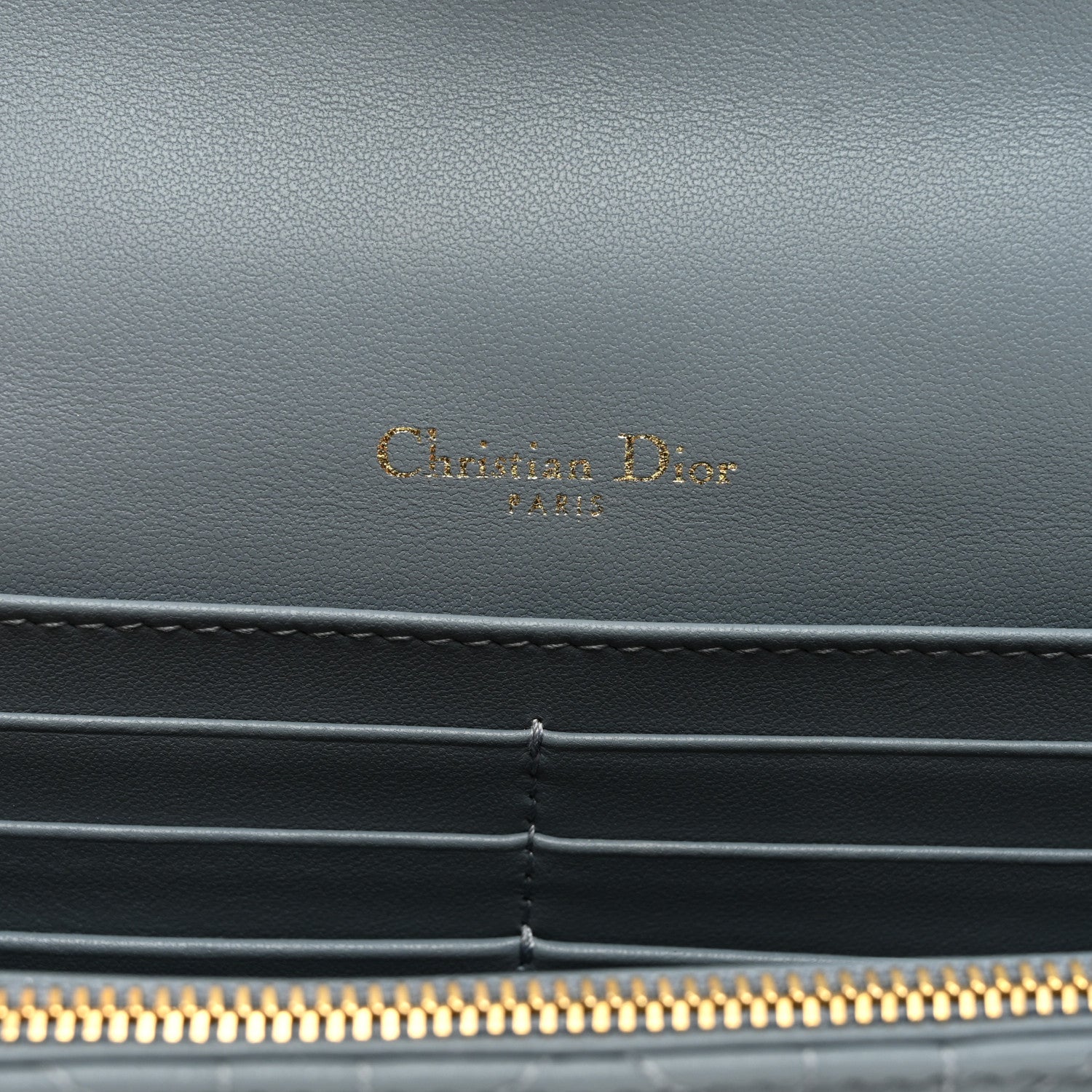 Christian Dior Lambskin Cannage Lady Dior Chain Pouch Cloud Blue 6 of 9