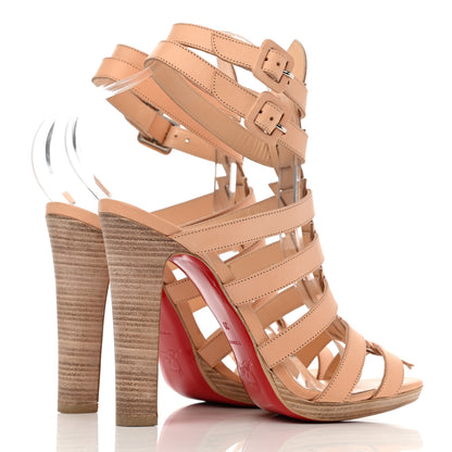 Christian Louboutin Calfskin Neronna 120 Pumps 39 Natural 4 of 7