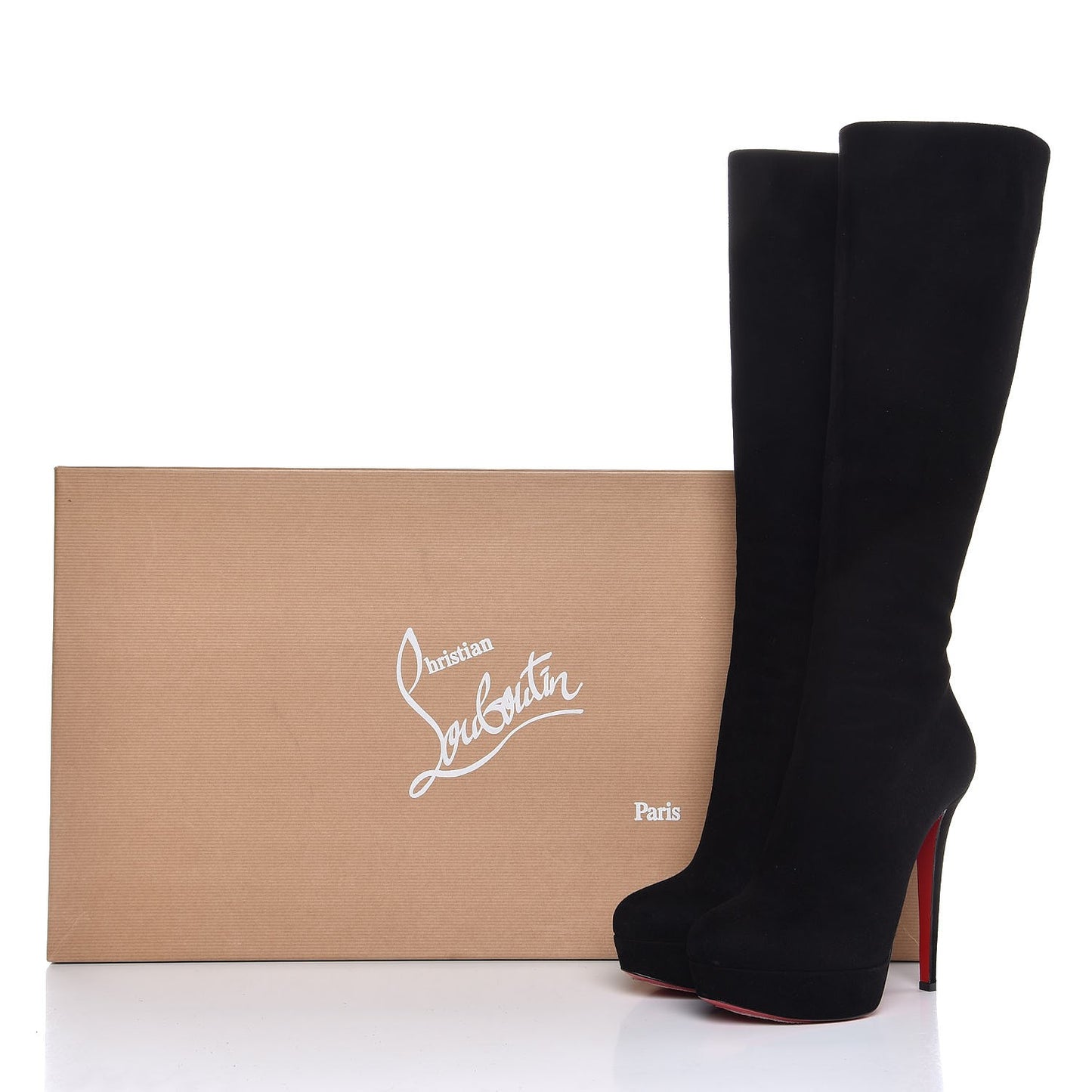 Suede Bianca Botta 140 Knee Boots 39.5 Black