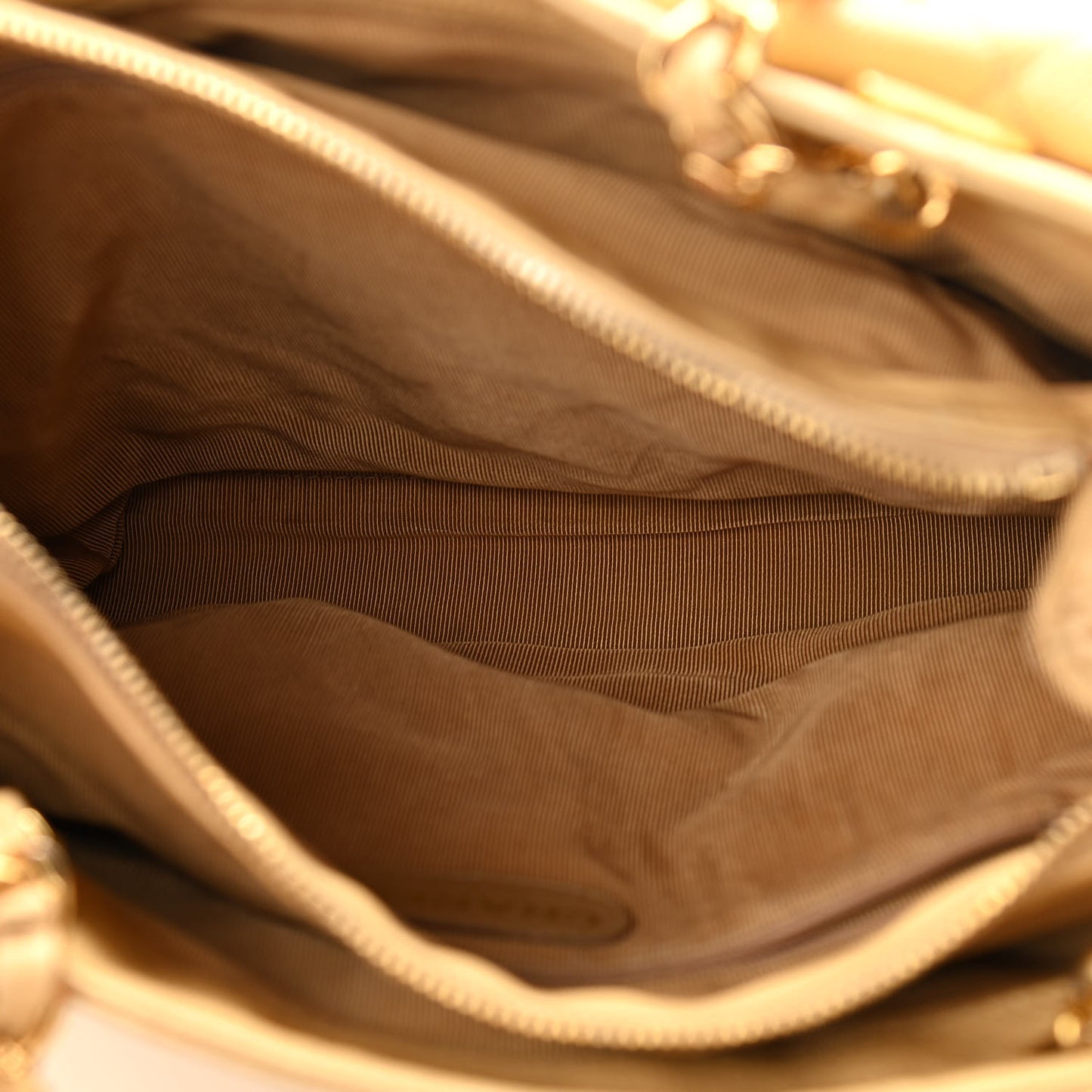 Caviar Quilted Flap Shoulder Bag Beige