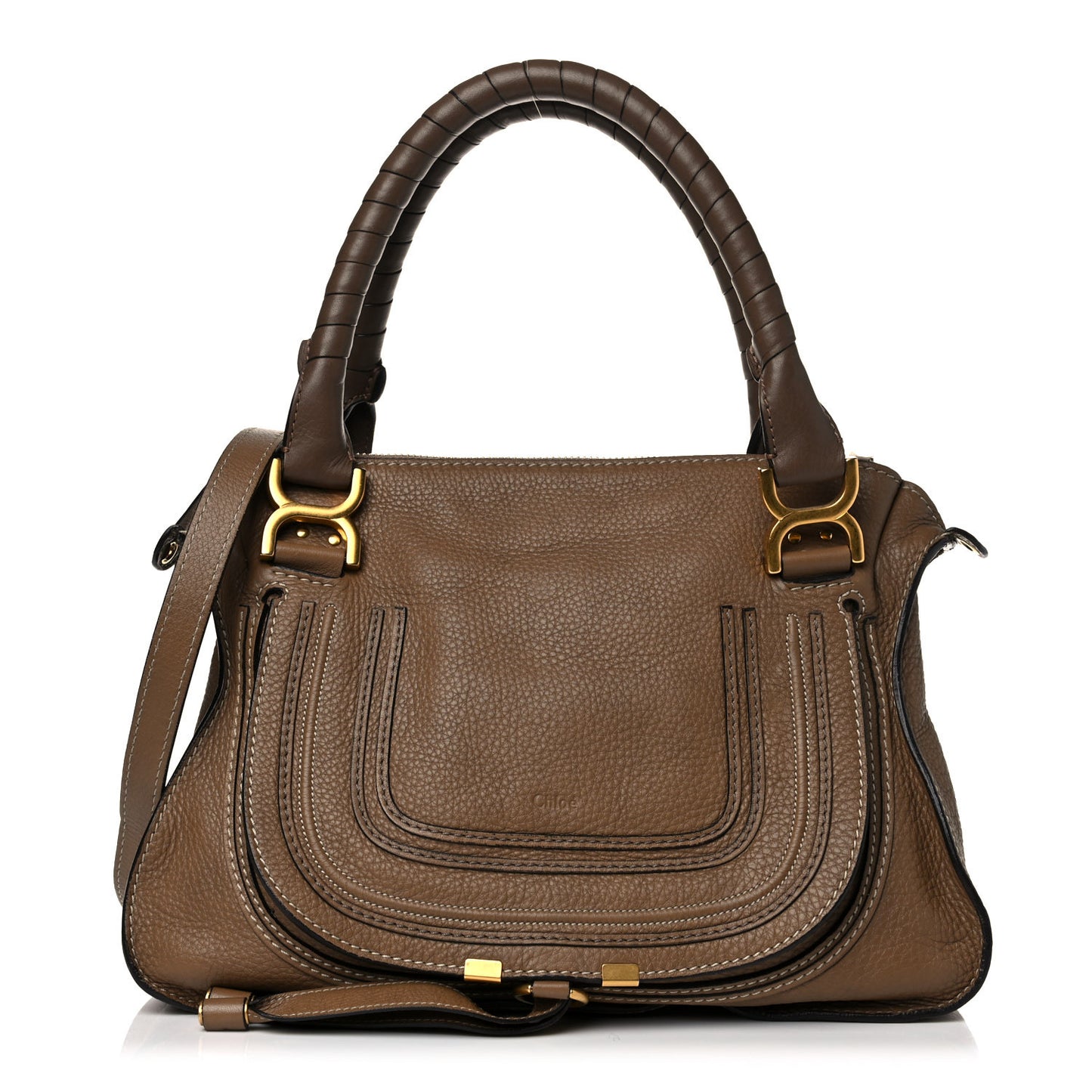 Calfskin Medium Marcie Satchel Nut