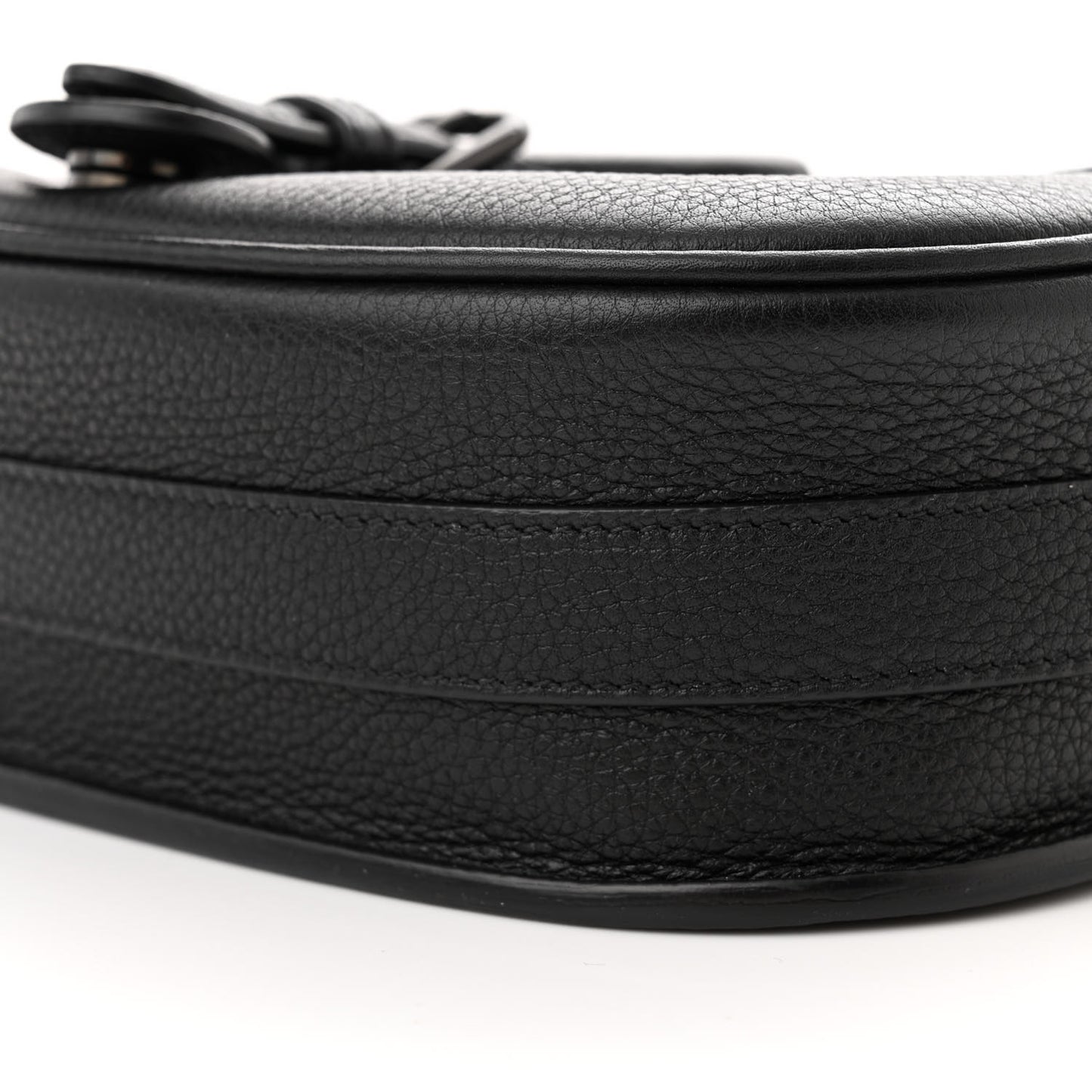 Grained Calfskin Medium Bobby Flap Black
