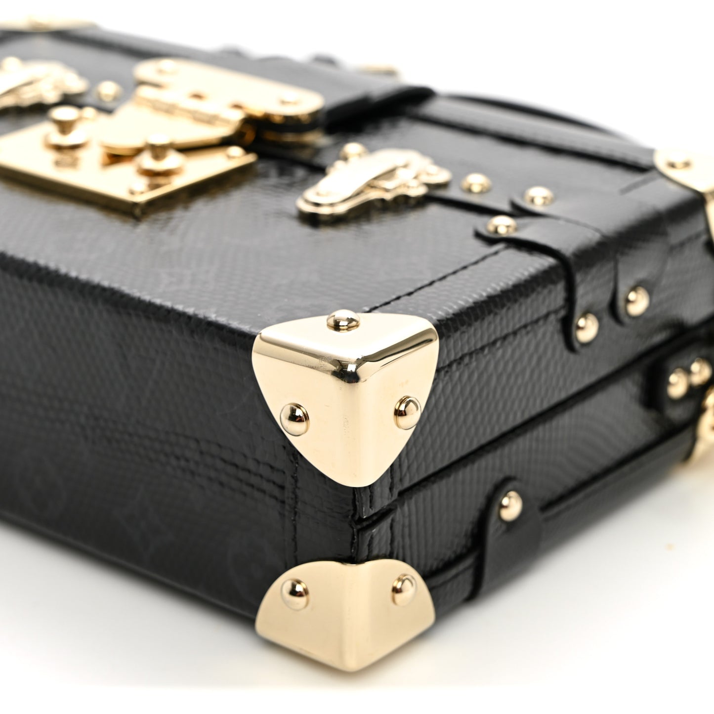 Monogram Lizard Petite Malle Black