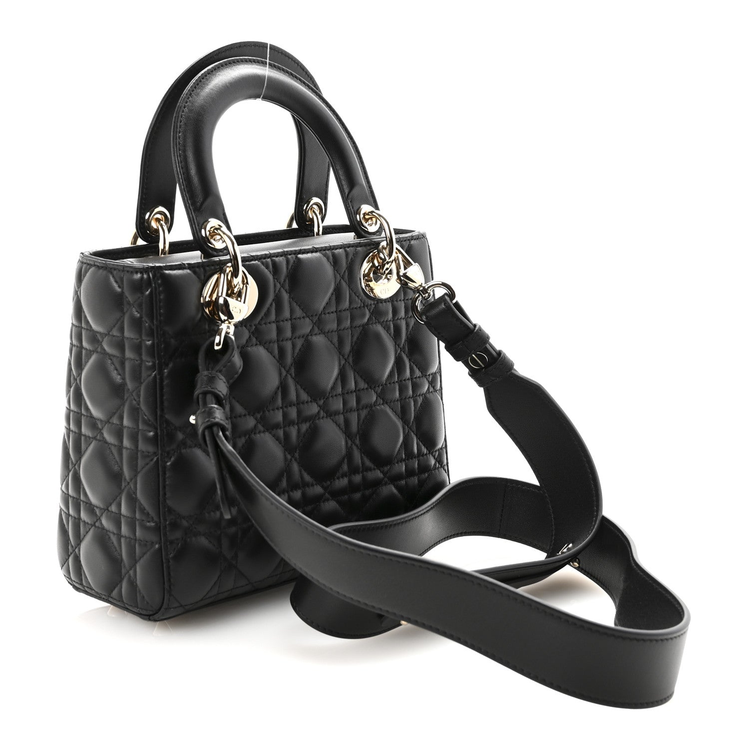 Christian Dior Lambskin Cannage Small My ABCDior Lady Dior Black 3 of 10