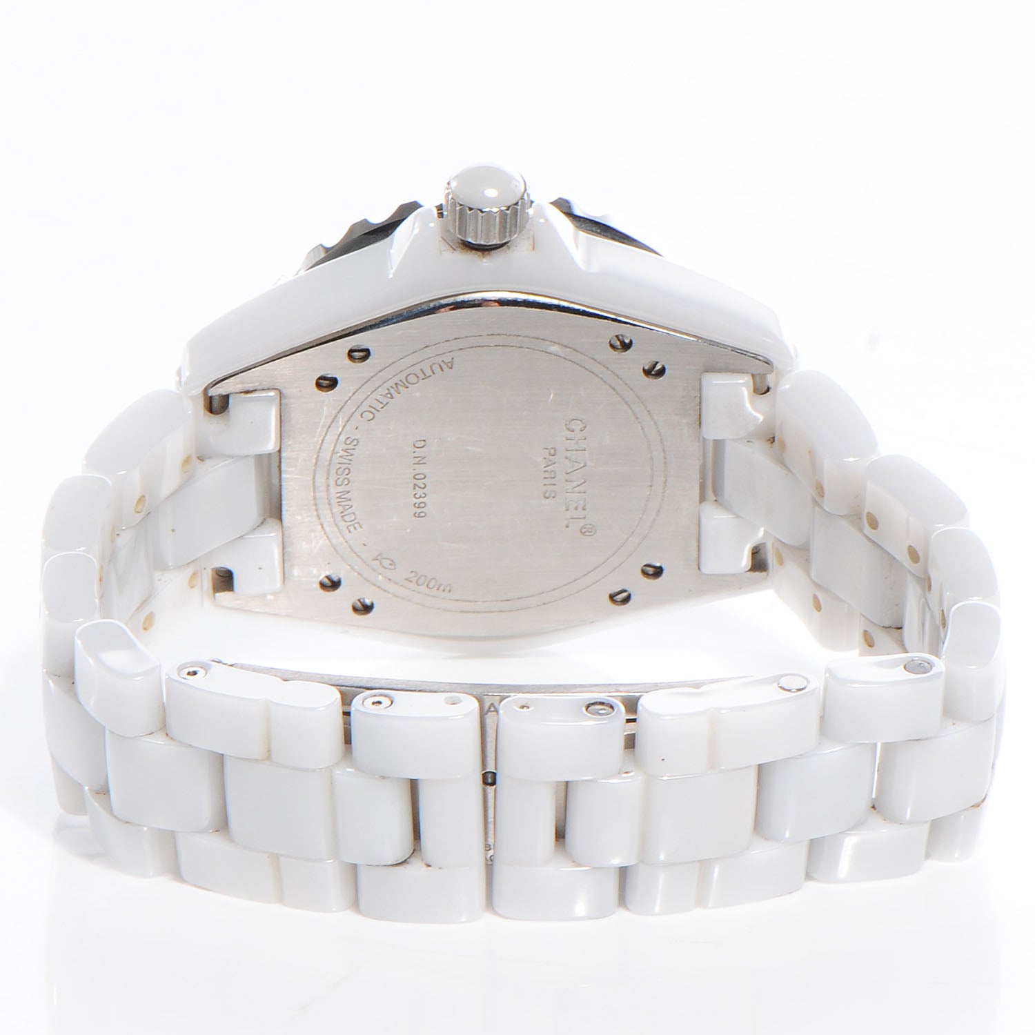 Chanel Stainless Steel Ceramic 38mm J12 Automatic Watch White 3 of 6