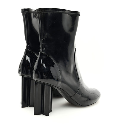Louis Vuitton Patent Silhouette Ankle Boots 39.5 Black 4 of 7