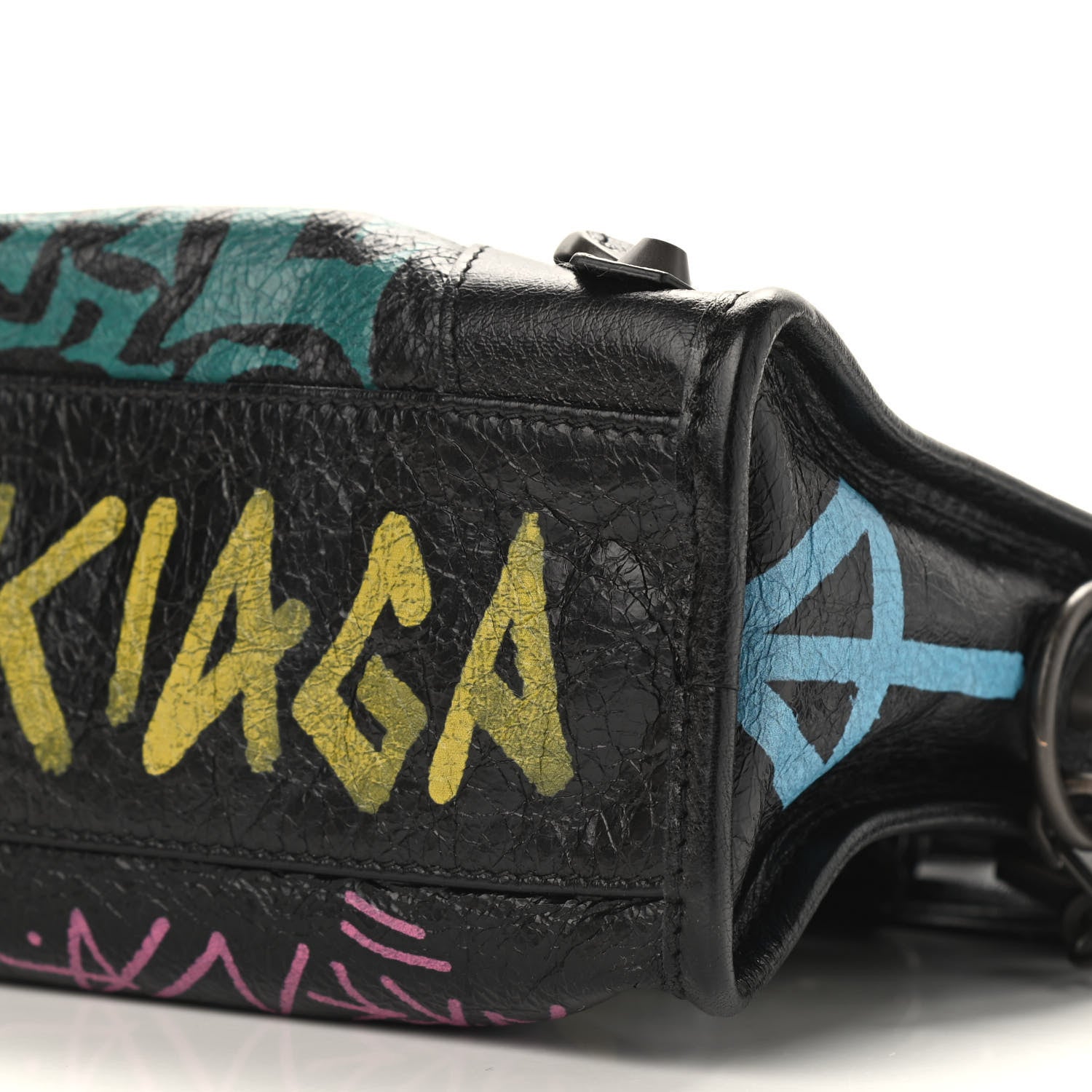 Balenciaga Agneau Arena Graffiti All Over Classic Hardware Mini City Black Multicolor 8 of 8