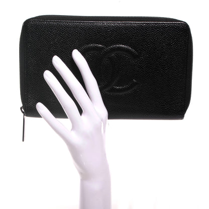 Chanel Caviar Timeless Travel Zip Wallet Black 2 of 8