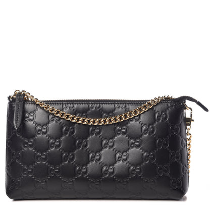 Gucci Guccissima Signature Wrist Wallet Black 1 of 10