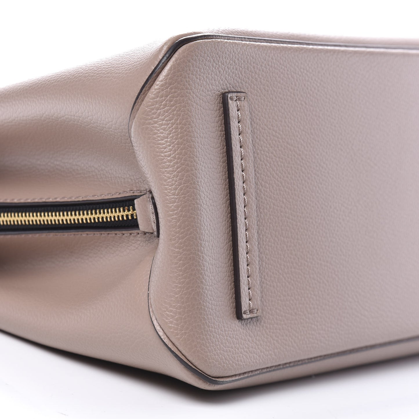 Pebbled Calfskin Editor Shopping Tote Beige