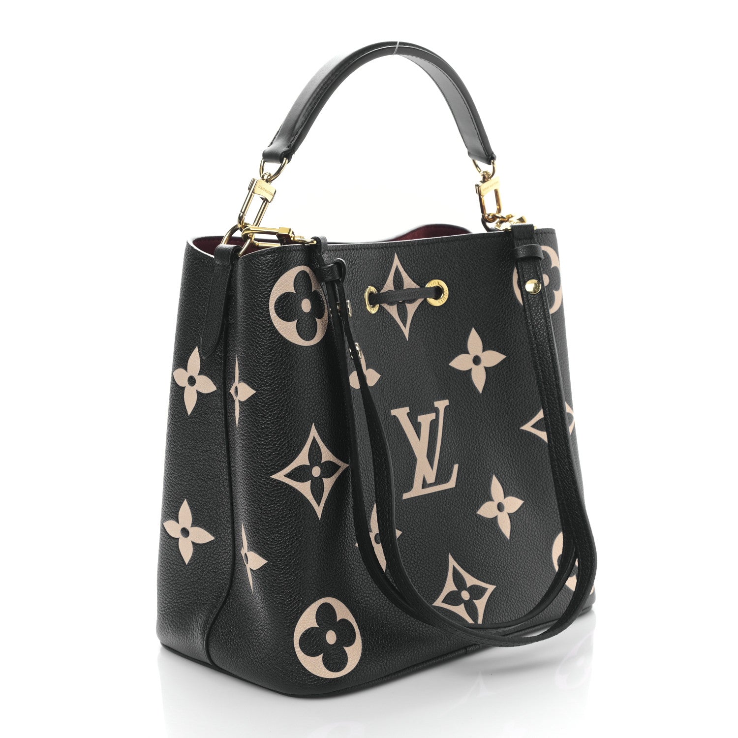 Louis Vuitton Empreinte Monogram Giant Neonoe MM Black Beige 4 of 9