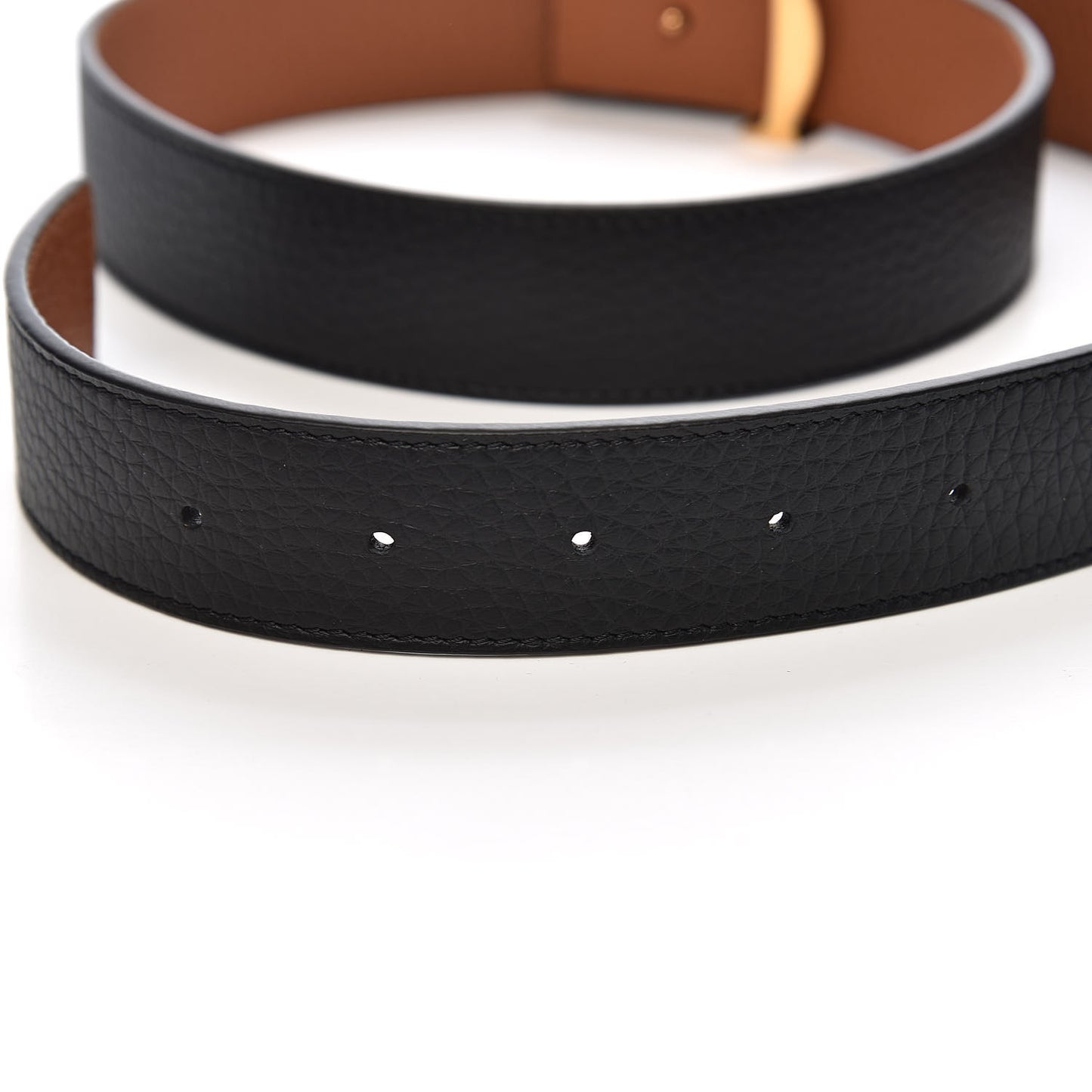Taurillon Calfskin 30mm LV Initiales Reversible Belt 80 32 Black