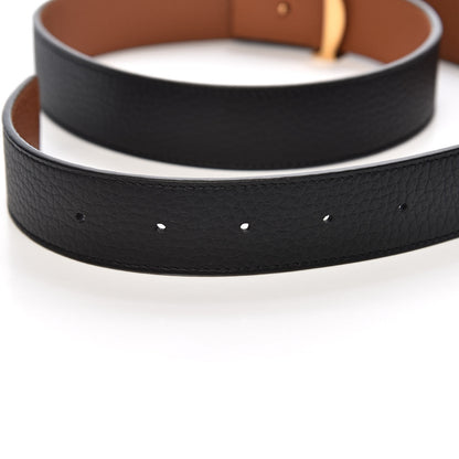 Louis Vuitton Taurillon Calfskin 30mm LV Initiales Reversible Belt 80 32 Black 5 of 7