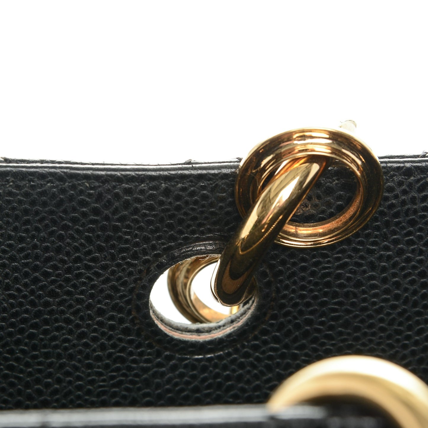 Caviar Quilted Grand Shopping Tote GST Black