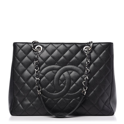 Chanel Caviar Quilted Grand Shopping Tote GST Black 1 of 11