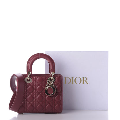 Christian Dior Lambskin Cannage Small Lucky Badges My Lady Dior Plum 10 of 10
