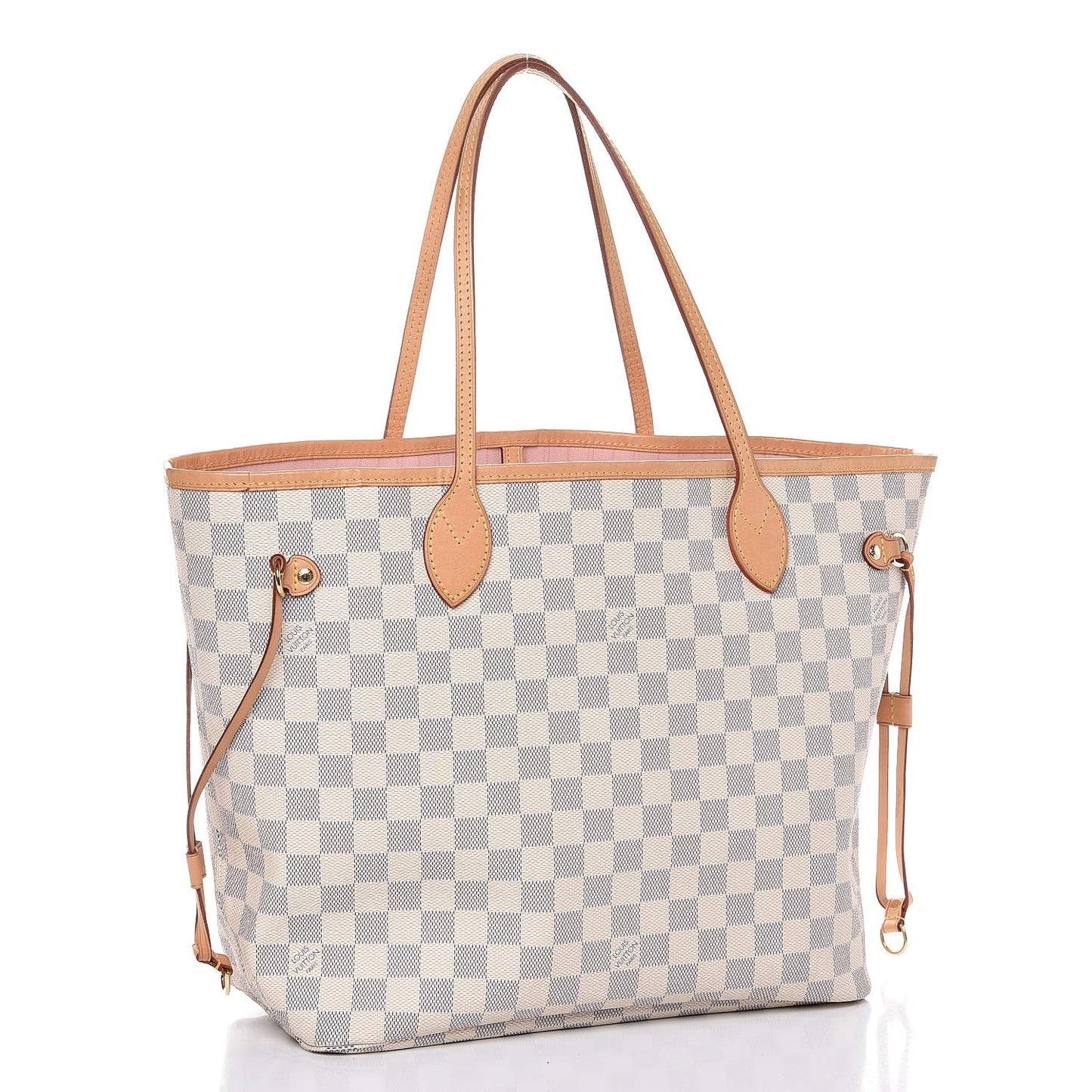 Damier Azur Neo Neverfull MM Rose Ballerine