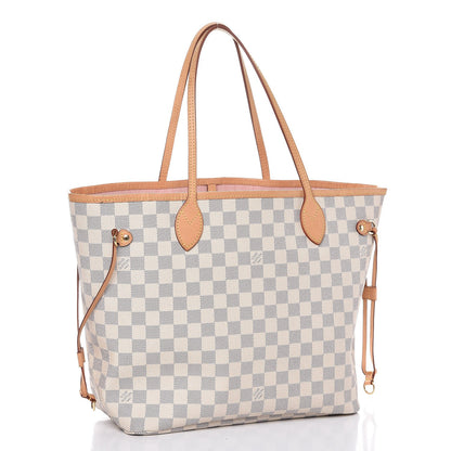 Louis Vuitton Damier Azur Neo Neverfull MM Rose Ballerine 4 of 10