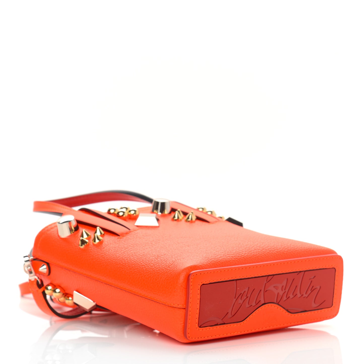 Calfskin Empire Spike Studded Mini Tote Sunrise Multicolor