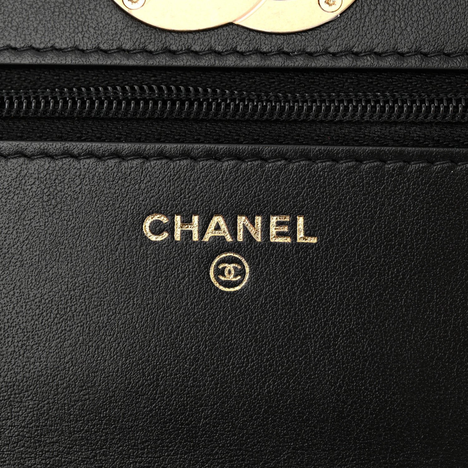 Chanel Caviar Quilted Camellia Wallet On Chain WOC Black 6 of 12