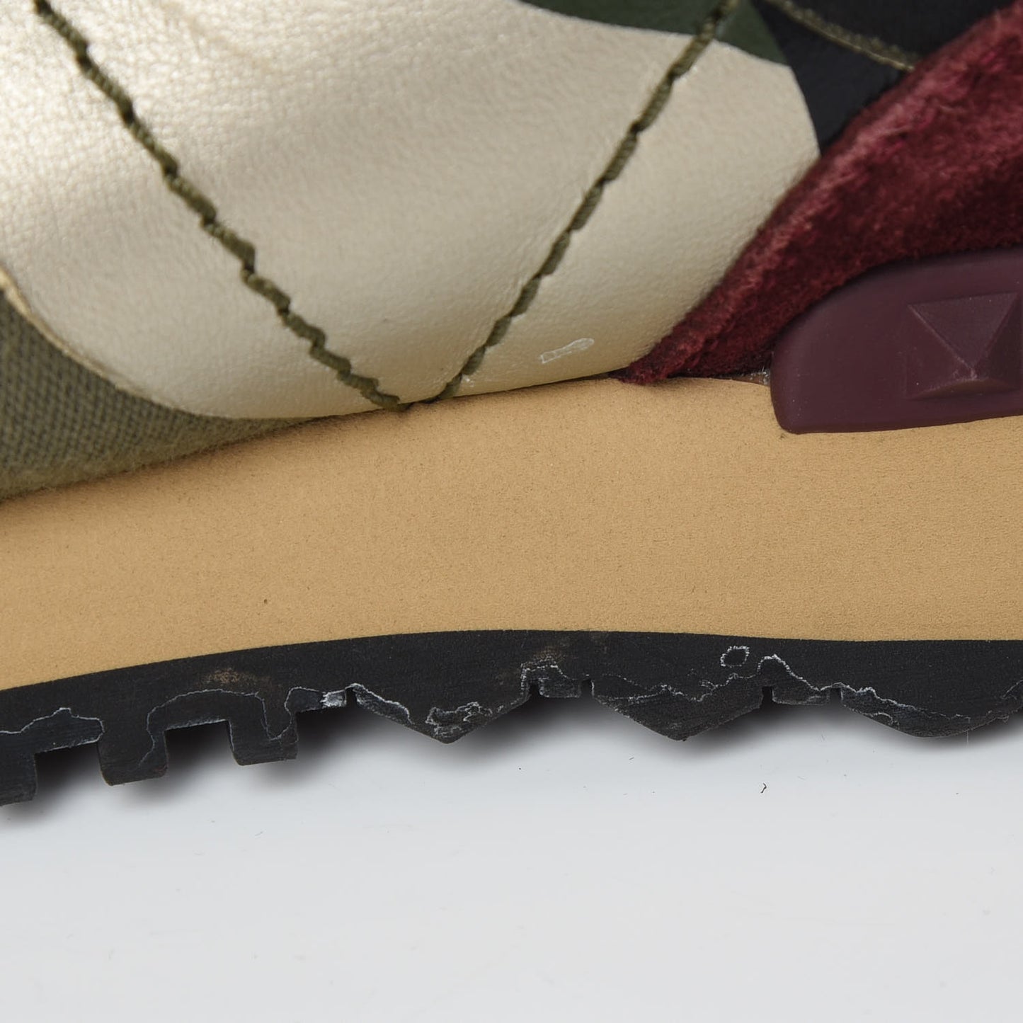 Nappa Suede Camouflage Mens Rockrunner Sneakers 44 Military Green
