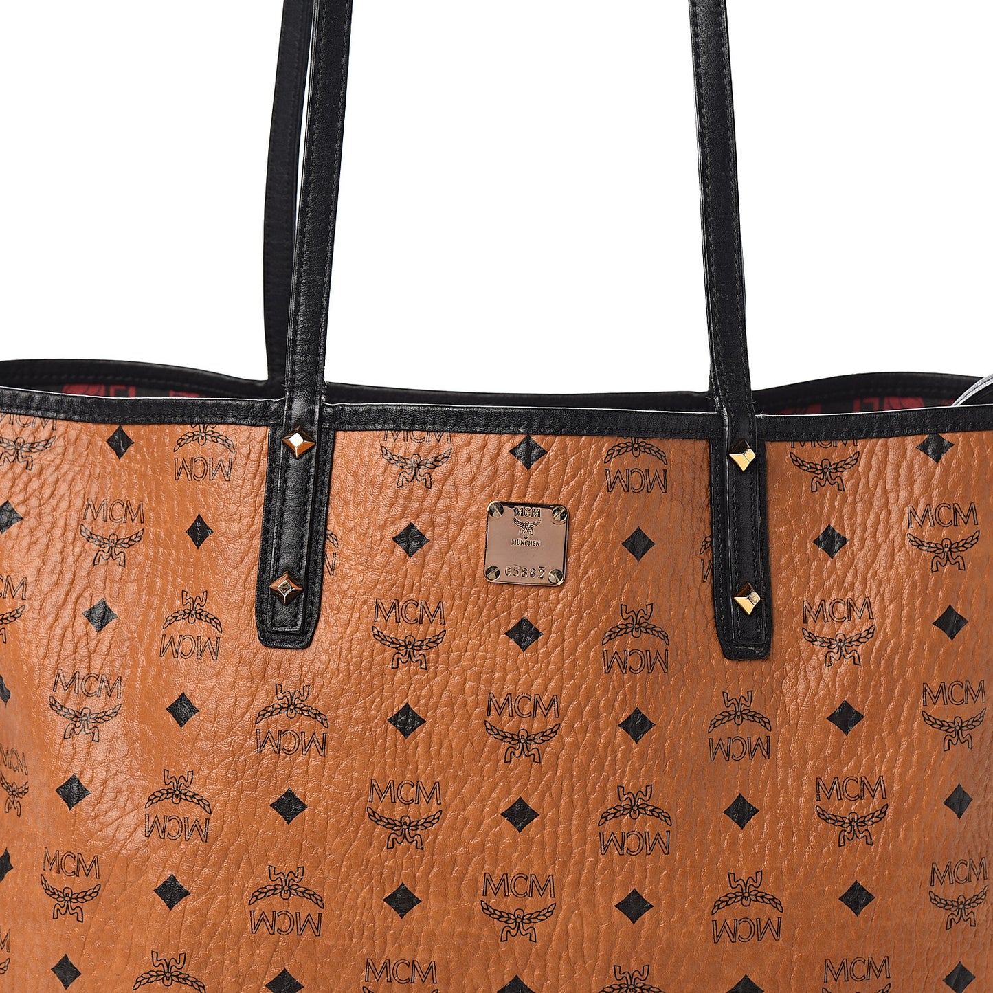 Visetos Medium Project Reversible Shopper Tote Cognac