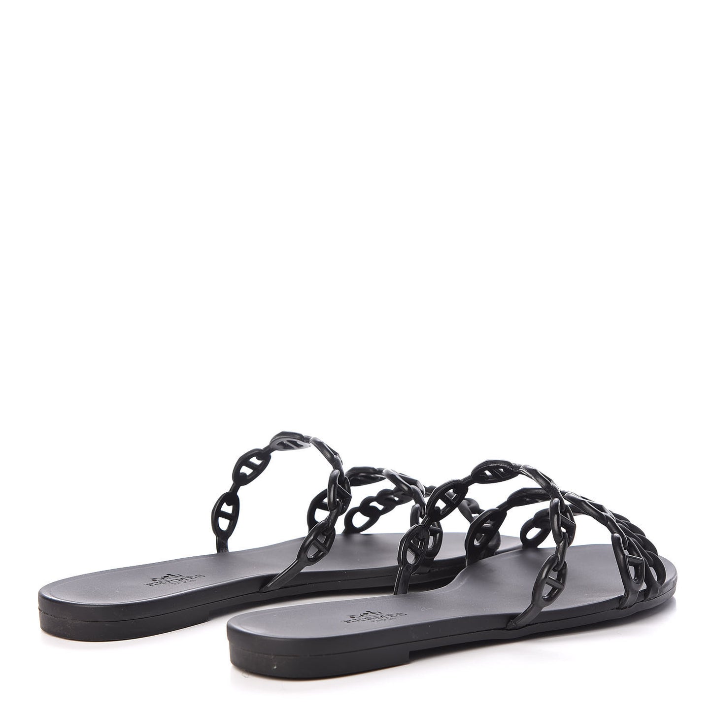 Rubber Chaine d'Ancre Rivage Sandals 36 Black