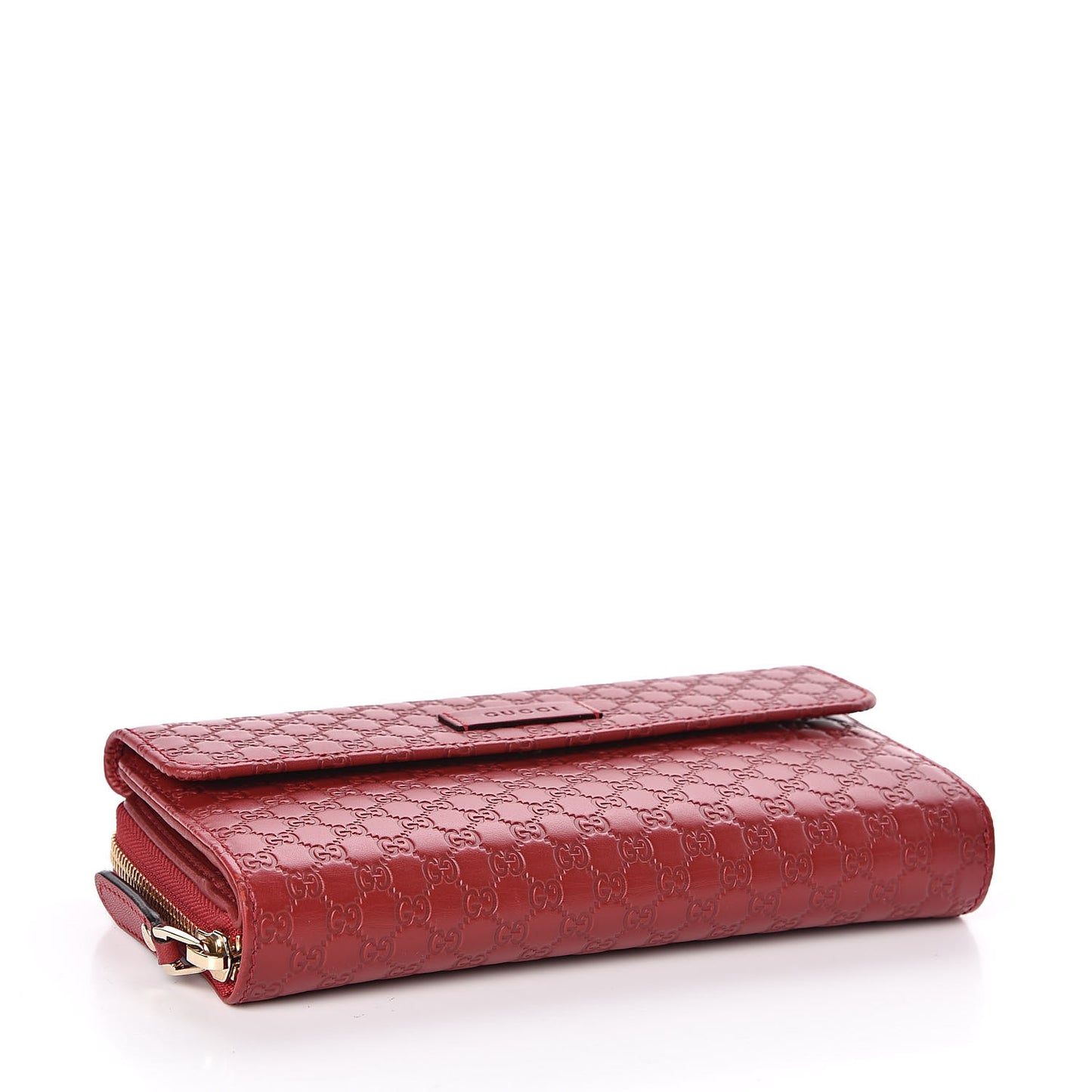 Soft Microguccissima Continental Zip Wallet Red